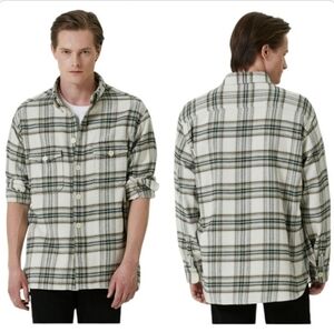 All Saints Allegre Oversize Plaid Button Up Shirt Sz XXL